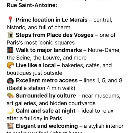 Design Et Confortable Au Coeur Du Marais Appartamento Parigi
